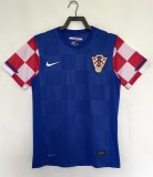 2010 Croatia Away Blue Retro Soccer Jersey
