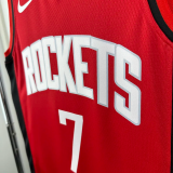 22-23 ROCKETS DURANT #7 Red Top Quality Hot Pressing NBA Jersey