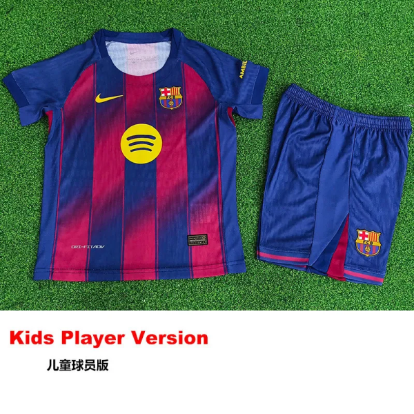 25-26 BAR Home Kids Player Version Soccer Jersey (球员童装)