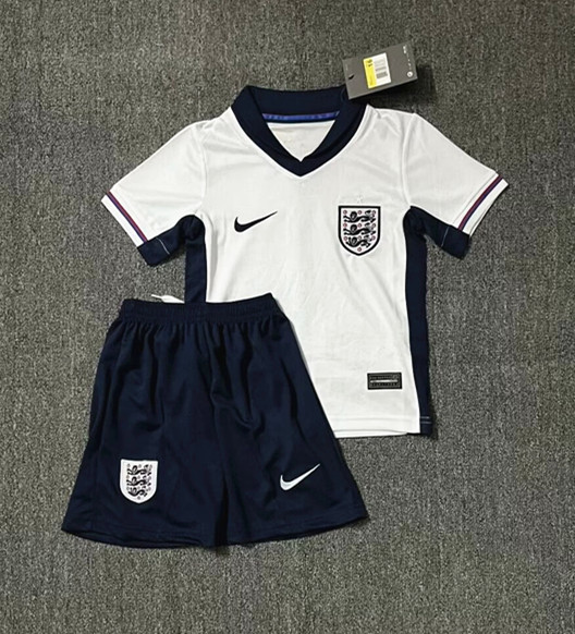 2024 Englande Europe Cup Home Kids Soccer Jersey