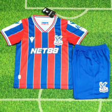 25-26 Crystal Palace Home Kids Soccer Jersey 1:1 Thai Quality