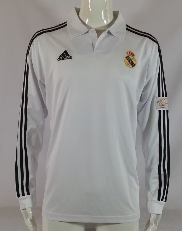 2001-2002 RMA Home Long Sleeve Retro Soccer Jersey
