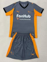 25-26 Derby County Away Kids Soccer Jersey 1:1 Thai Quality