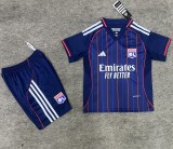 25-26 Lyon Away Kids Soccer Jersey