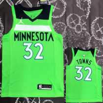 Timberwolves TOWNS #32 Fluorescent Green Top Quality Hot Pressing NBA Jersey Timberwolves TOWNS #32 Fluorescent Green Top Quality Hot Pressing NBA Jersey