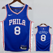24-25 76ERS GEORGE #8 Blue Top Quality Hot Pressing NBA Jersey 24-25 76ERS GEORGE #8 Blue Top Quality Hot Pressing NBA Jersey