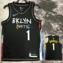 NETS BRIDGES #1 Black Top Quality Hot Pressing NBA Jersey NETS BRIDGES #1 Black Top Quality Hot Pressing NBA Jersey