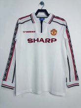 1998 Man Utd Commemorative Edition Long sleeves Retro Soccer Jersey