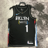 NETS BRIDGES #1 Black Top Quality Hot Pressing NBA Jersey