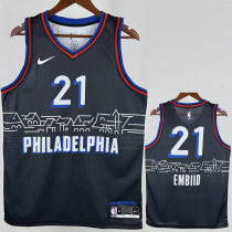 20-21 76ERS EMBIID #21 Black City Edition Top Quality Hot Pressing NBA Jersey 20-21 76ERS EMBIID #21 Black City Edition Top Quality Hot Pressing NBA Jersey