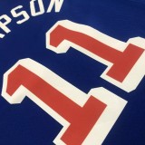 WARRIORS THOMPSON #11 Blue 75th Anniversary Retro NBA Jersey