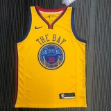 2018 Warriors CURRY #30 Yellow Retro NBA Jersey