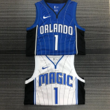 MAGIC McGRADY # 1 Blue Top Quality Hot Pressing NBA Jersey