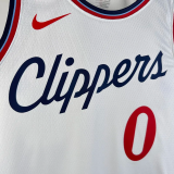 24-25 Clippers WESTBROOK #0 White City Edition Home Top Quality Hot Pressing NBA Jersey