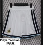 2026 Argentina White Player Version Shorts Pants (球员短裤)
