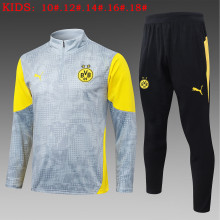 25-26 Dortmund High Quality Kids Half Pull Tracksuit