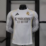 25-26 RMA Home Long Sleeve Player Version Soccer Jersey*长袖