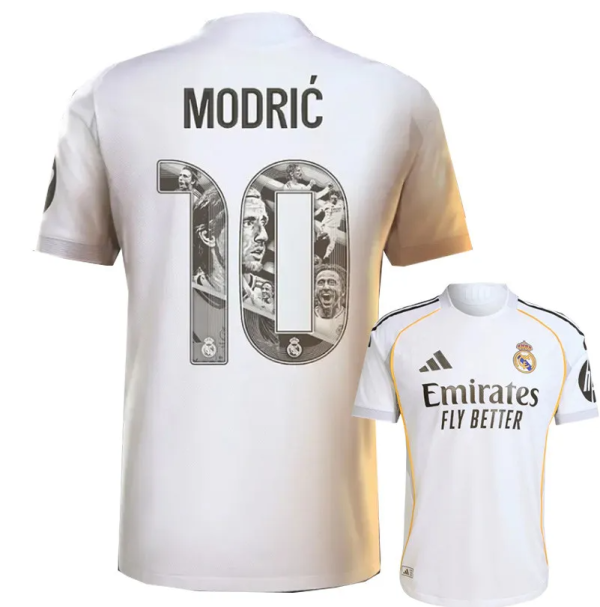 25-26 RMA Home MODRIC #10 Print Picture Number Fans Soccer Jersey