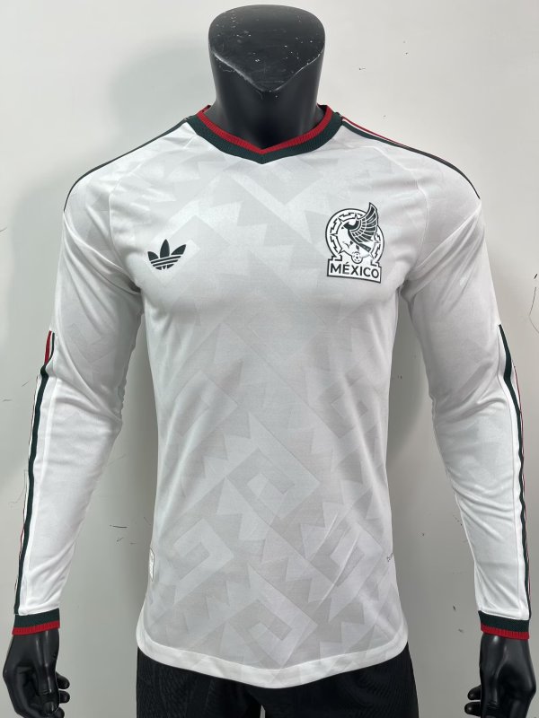 2026 World Cup Mexico Away Long Sleeve Player Version Soccer Jersey (长袖球员)