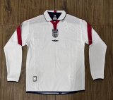 2004-2005 England Home Retro Long Sleeve Soccer Jersey