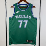 25-26 Dallas Mavericks DONCIC #77 Green Retro Top Quality Hot Pressing NBA Jersey