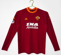 2000-2001 Roma Home Long Sleeve Retro Soccer Jersey 2000-2001 Roma Home Long Sleeve Retro Soccer Jersey