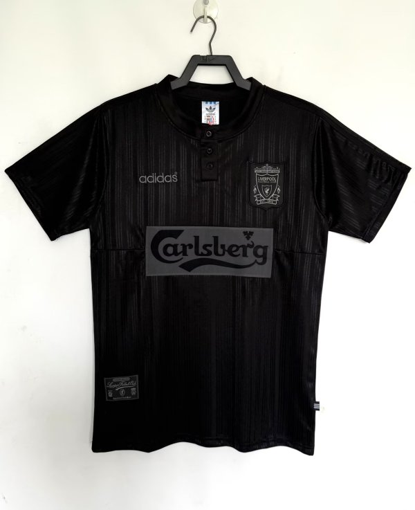 1995-1996 LIV Black Special Edition Retro Soccer Jersey