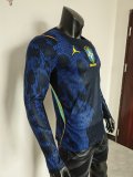 2026 Brazil Away Long Sleeve Player Version Soccer Jersey (长袖球员)