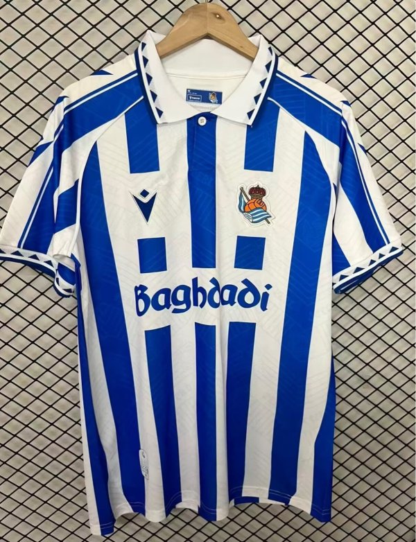 26-27 Real Sociedad Retro Version Fans Soccer Jersey