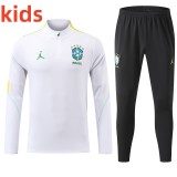 26-27  Brazil High Quality Kids Half Pull Tracksuit
