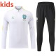 26-27  Brazil High Quality Kids Half Pull Tracksuit