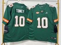 2026 Miami Hurricanes TONEY #10 Top Quality Jersey 2026 Miami Hurricanes TONEY #10 Top Quality Jersey