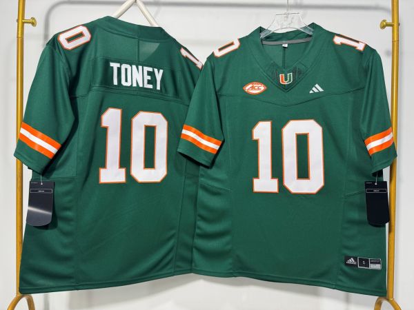 2026 Miami Hurricanes TONEY #10 Top Quality Jersey
