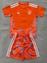 26-27 Leeds United Orange Goalkeeper Kids Soccer Jersey