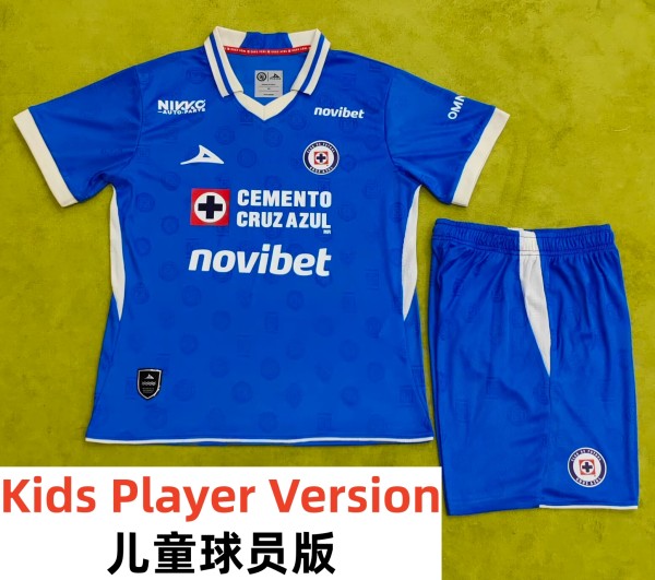 26-27 Cruz Azul Home Kids Player Version Soccer Jersey (球员童装)