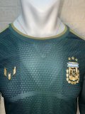 26-27 Argentina Green Messi Farewell Match Long Sleeve Player Version Soccer Jersey*长袖球员