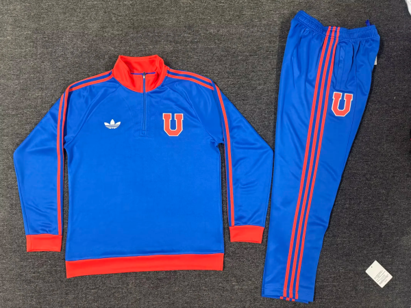 26-27 Universidad De Chile High Quality Half Pull Tracksuit