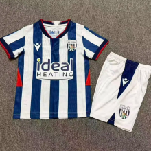 26-27 West Brom Home Kids Soccer Jersey
