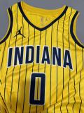 26-27 Indiana Pacers Statement Edition Jersey Haliburton  #0  Hot Pressing NBA Jersey