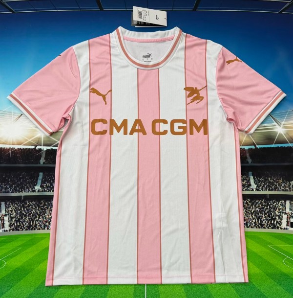 26-27 Marseille Pink Special Edition Fans Soccer Jersey