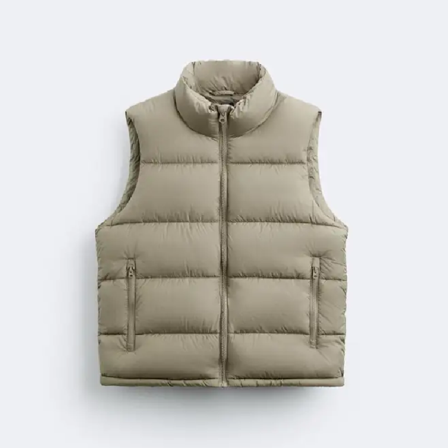 hathne Men's Winter Puffer Vest Sleeveless Warm Zipper Lightweight Jacket Vest with Removable Hood