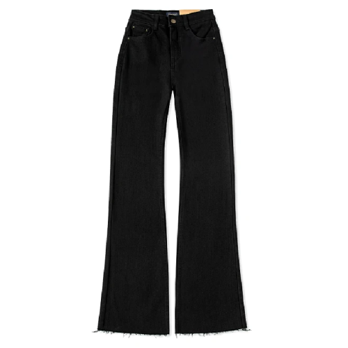 THUNDER STAR Womens High Waisted Wide Leg Jeans Stretchy Distressed Denim Pants