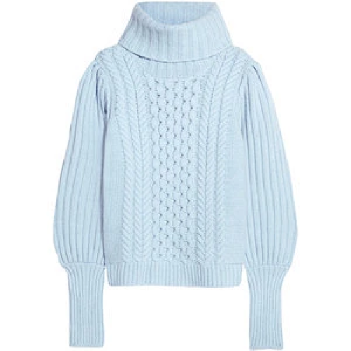 ZAFUL Women's Cropped Turtleneck Sweater Lantern Sleeve Ribbed Knit Pullover Sweater Jumper