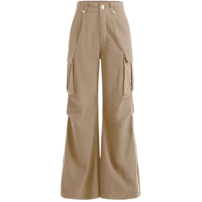 BTFBM Women Wide Leg Dress Pants 2026 High Waisted Button Pleated Business Casual Trousers Office Work Palazzo Pants