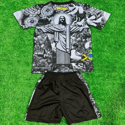 24/25 Brazil Jesus black kids kit