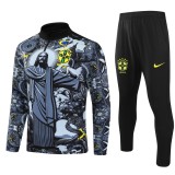 24/25 Brazil kids Jesus training suit black
