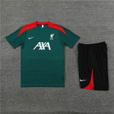 24/25 Liverpool Short sleeve green training suit