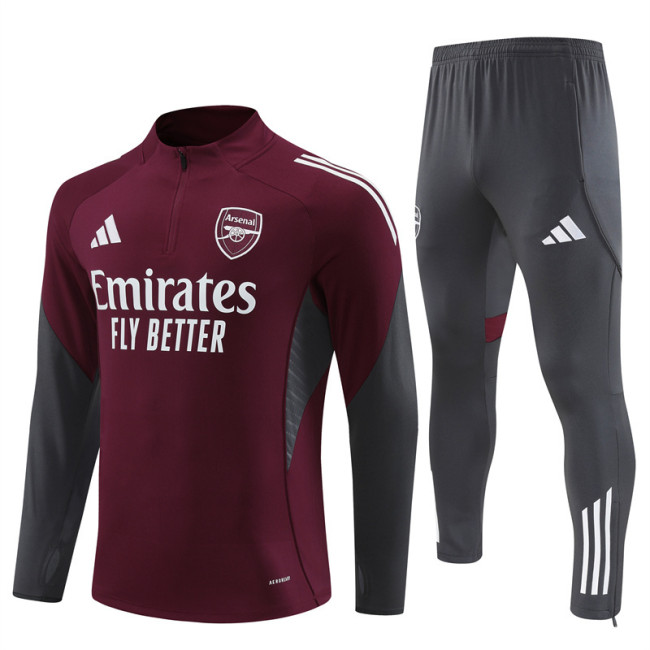 25/26 Arsenal kids training suit maroon
