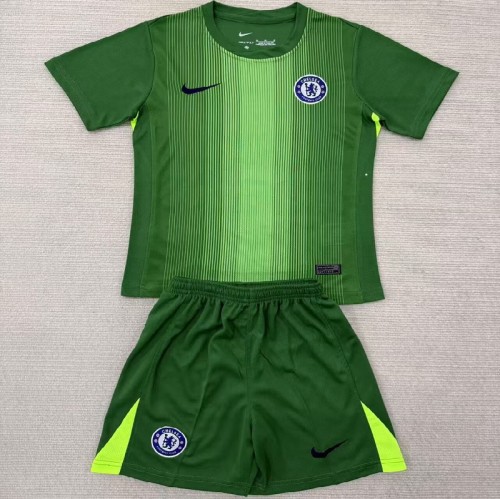 25/26 Chelsea green goalkeeper kids kit