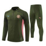 24/25 Manchester city kids training suit Military Green